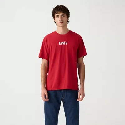 Levi 's Mens Short Sleeve Relaxed Fit T-shirt In Red