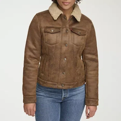Levi 's Midweight Sherpa Lined Trucker Jacket In Brown