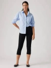 Levi's 311 Shaping Skinny Mid Rise Capri Pants In Soft Black