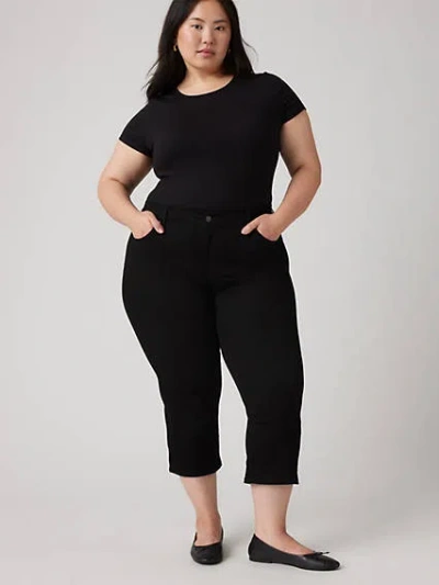 Levi's 311 Shaping Skinny Capri Women's Jeans (plus Size) 18 In Soft Black