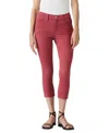 Levi's 311 Shaping Skinny Mid Rise Capri Pants In Earth Red