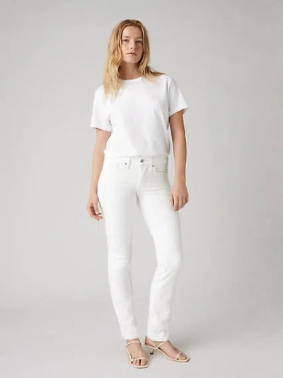 Levi's 314 Shaping Straight Jeans In Soft Clean White
