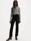 Levi's 314 Shaping Straight Jeans In Soft Black