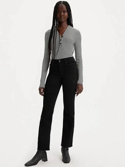 Levi's 314 Shaping Straight Jeans In Soft Black
