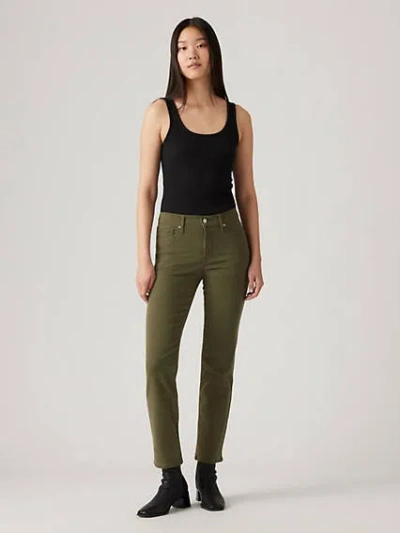 Levi's 314 Shaping Straight Women's Jeans 31x30 In Olive Night