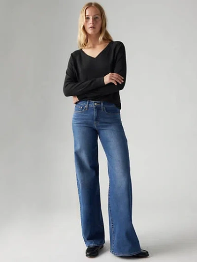 Levi's 318 Shaping Wide Leg Jeans In Clever Girl