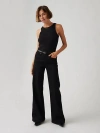 Levi's 318 Shaping Wide Leg Jeans In Soft Black