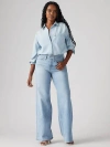 Levi's 318 Shaping Wide Leg Jeans In Tall Glass Of Water