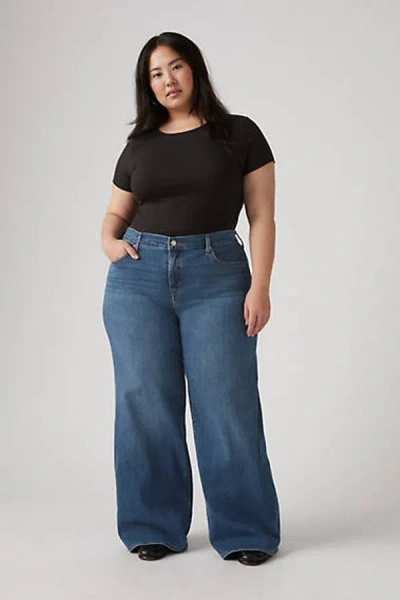 Levi's 318 Shaping Wide Leg Jeans (plus Size) In Blue