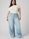 Levi's Plus Size Mid Rise 318 Shaping Wide-leg Jeans In Tall Glass Of Water