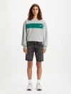 Levi's 468 Loose Denim Shorts In Washed Black In Wax On Wax Off
