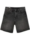 Levi's 468 Loose Denim Shorts In Washed Black