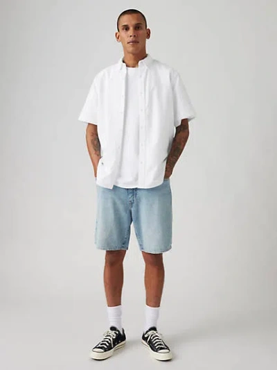 Levi's Blue 468 Stay Loose 9 Denim Shorts In Light Jog Shorts