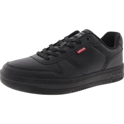 Levi's 50013494 Mens Solid Manmade Derby Shoes In Black