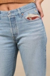 Levi's 501 90's Ankle Light Wash Embroidered Straight Leg Jeans