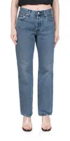 Levi's Levis Womens Multiple Dimensions 501 Straight-leg Mid-rise Jeans In Multi
