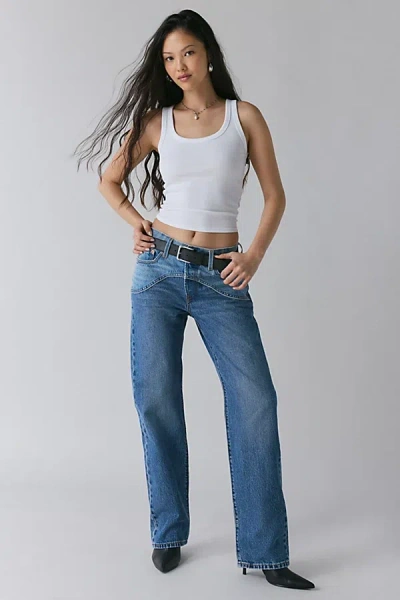 Levi's 501 ‘90s Western Mid-rise Straight Jean In Ironic Iconic, Women's At Urban Outfitters