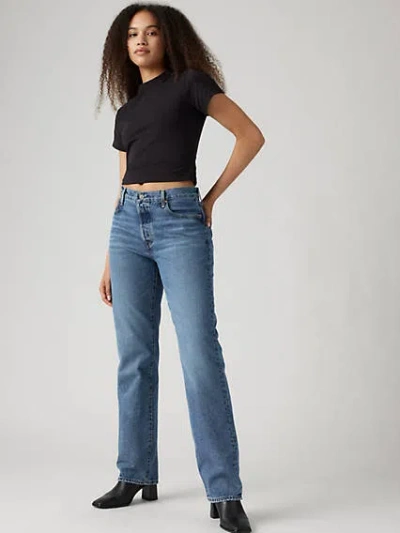 Levi's Blue Low Loose Jeans In Not My News Channel