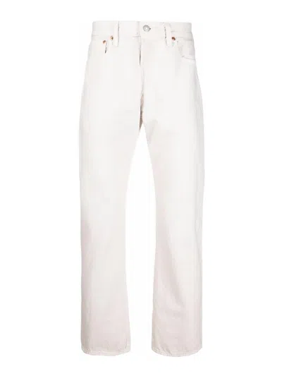 Levi's Jeans 501 In Cotone Con Gamba Dritta In Bianco