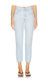 Levi's Womens Wow Me Over 501 High-rise Straight-leg Denim Jeans In Blue