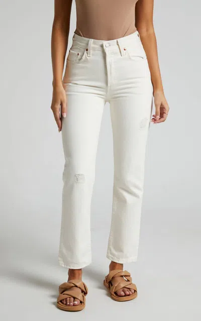 Levi's 501 Crop Booper Jean In White