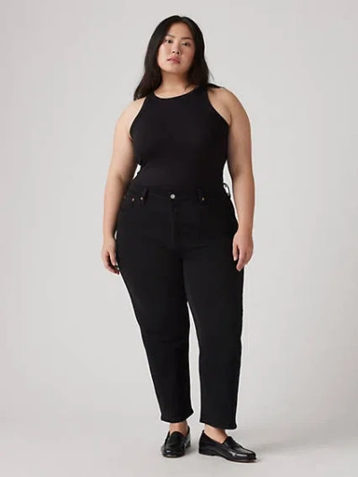 Levi's 501 Original Cropped Women's Jeans (plus Size) 18 In Black Sprout