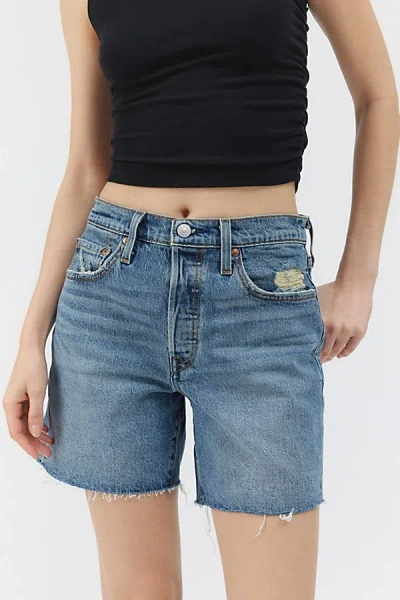 Levi's 501 Mid-thigh Cutoff Denim Short In Tinted Denim, Women's At Urban Outfitters