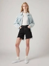 Levi's 501 Mid Thigh Shorts In Lunar Black
