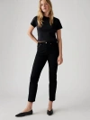 Levi's 501 Crop Jeans In Black Sprout