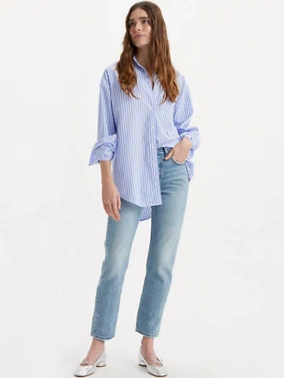 Levi's 501 Original Lightweight Cropped Jeans In Fun Flare