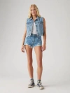 Levi's 501 Original High Rise Medium Wash Distressed Denim Shorts In Oxnard Athens