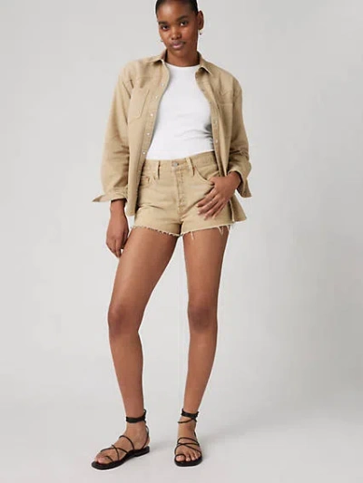 Levi's 501 Original Fit High Rise Women's Shorts 33 In Scraped Travertine