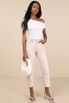 Levi's 501 Original Fit Washed Pink Denim Lightweight Cropped Jeans In Pink