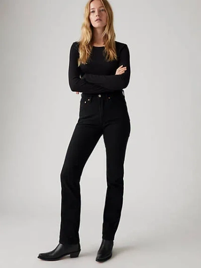 Levi's 501 Original Fit Women's Jeans 30x30 In Black Sprout