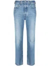 Levi's 501 Crop Lightweight Fun Flare Lb In Blau