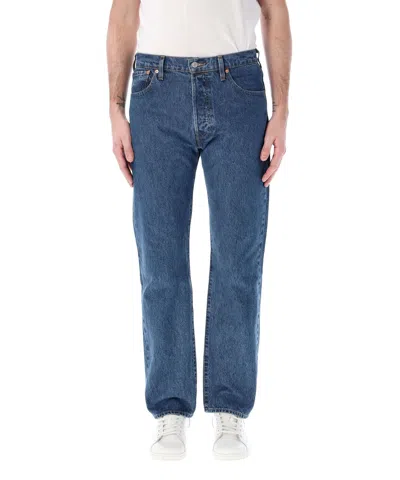 Levi's Logo-patch Straight-leg Jeans In Blue