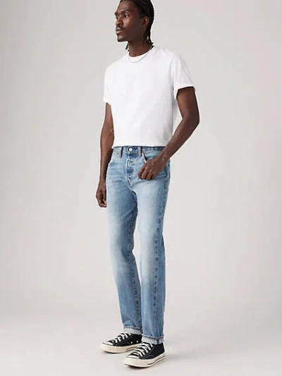 Levi's 501 Slim Taper Fit Selvedge Men's Jeans 40x32 In White