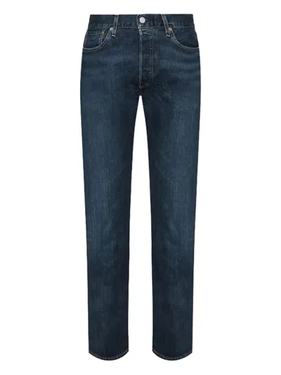Levi's 501 Straight-leg Jeans In Light-wash Cotton In Blue