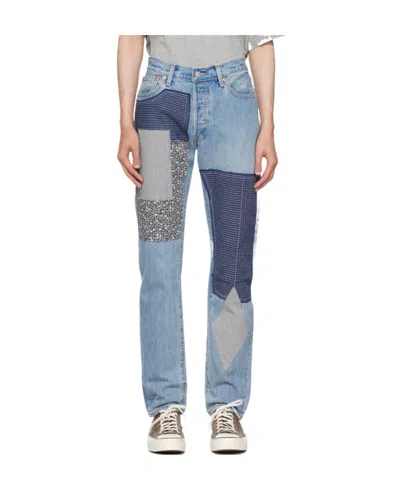 Levi's 501 54 Destructed Straight Leg Jean In Blue