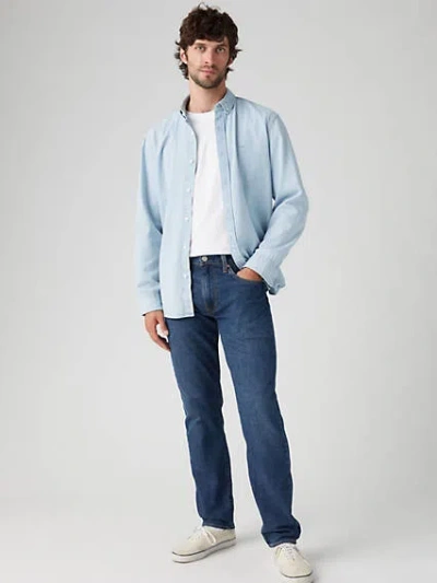 Levi's 502 Taper Fit Linen+ Denim Men's Jeans 38x30 In Part The Sea