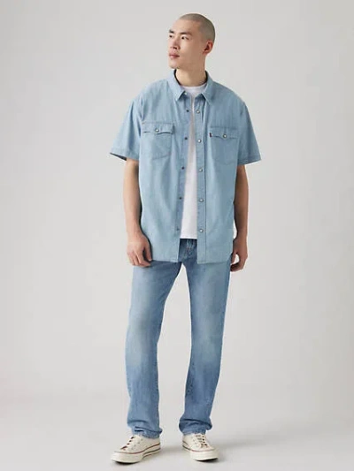 Levi's 505 Regular Fit Linen+ Denim Men's Jeans 38x32 In Always Tomorrow