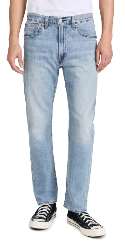 Levi's 551z Authentic Straight Jeans Ace Fade In Baby Blue Essentials