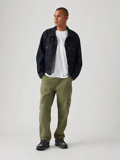 Levi's 568 Loose Straight Cargos In Ivy Green
