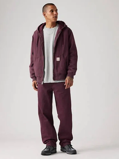 Levi's 568 Loose Straight Carpenter Pants In Deep Burgundy