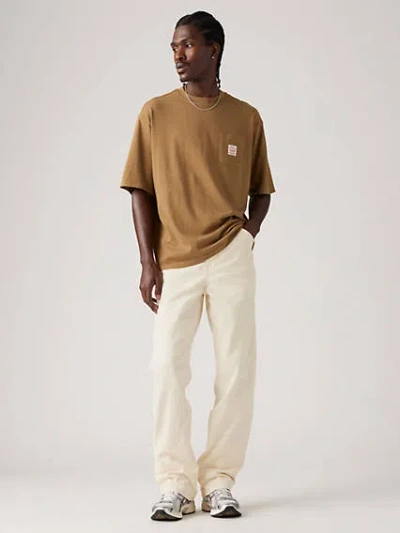 Levi's 568 Loose Straight Carpenter Pants In Undyed Ecru Greige