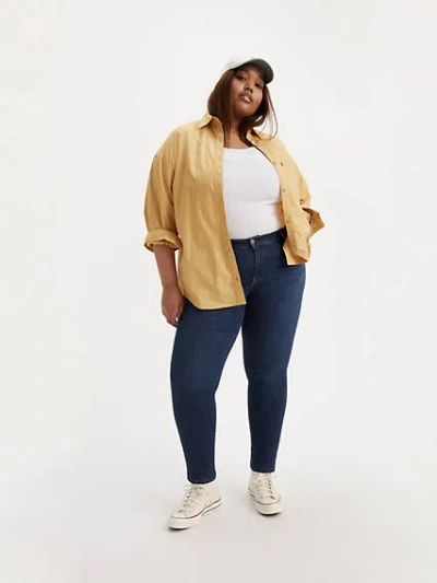 Levi's 711 Skinny Women's Jeans (plus Size) 26m In Cobalt Overboard