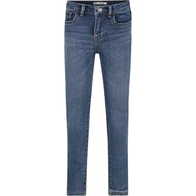 Levi's Kids' 720 Light Blue Jeans For Girl In Denim
