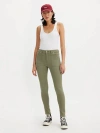 Levi's Women's 721 High Rise Slim-fit Skinny Utility Jeans In Deep Lichen Green