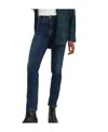 Levi's 724 High-rise Slim Straight Stretch Cotton Jeans In Black