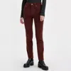 Levi's 724 High Rise Slim Straight Corduroy Pants In Brown In Brown